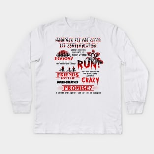 Stranger Things Best Quotes Kids Long Sleeve T-Shirt